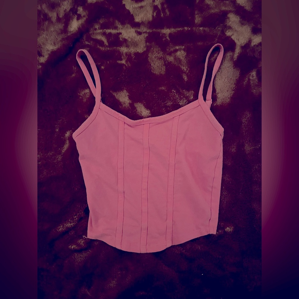 Pink corset shaped tank